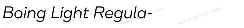 Boing Light Regula字体转换